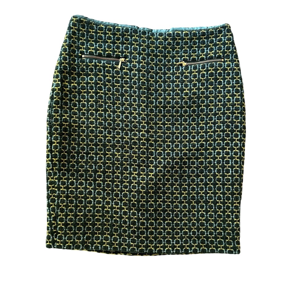 Vintage Beth Bowley Pencil Skirt Sz 6 Tweed Wool Blend
